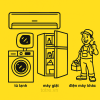 Tủ lạnh, Máy lạnh,Máy giặt