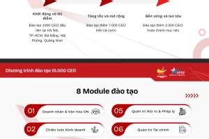 Kế hoạch đào tạo 10.000 CEO – Chương trình thực chiến với sự tham gia của các doanh nhân quốc tế “cầm tay chỉ việc”